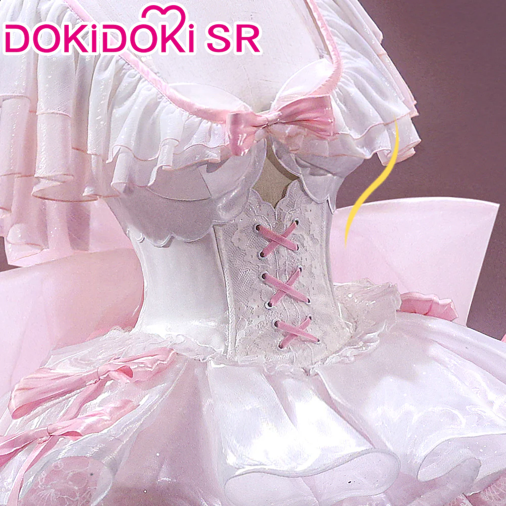 【Ready For Ship】DokiDoki-SR Anime Cosplay Costume Pink White Dress Fateful Symphony Doujin Gown - Image 2