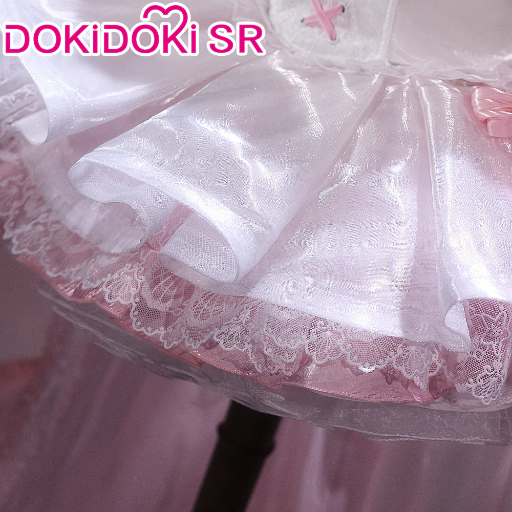 【Ready For Ship】DokiDoki-SR Anime Cosplay Costume Pink White Dress Fateful Symphony Doujin Gown - Image 3