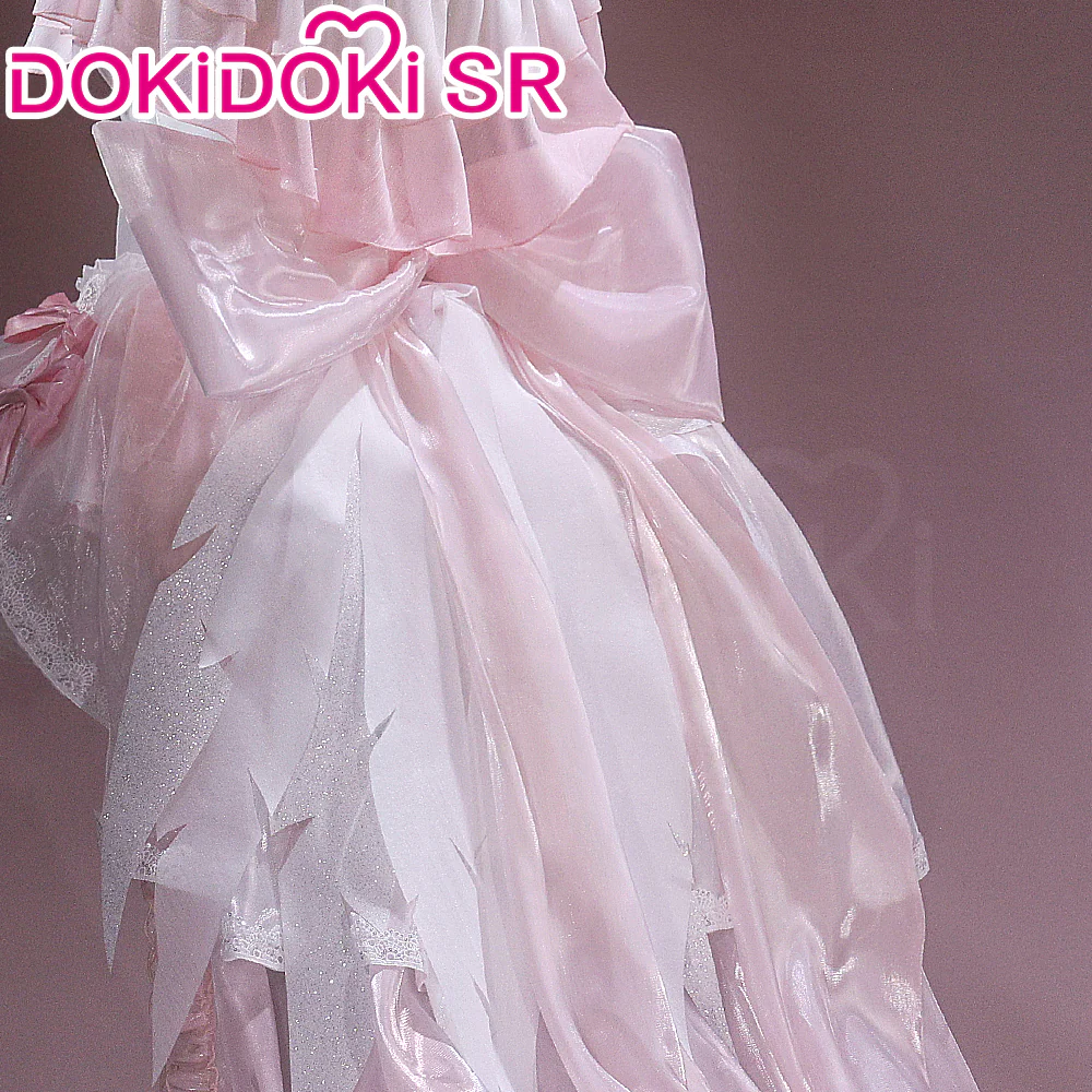 【Ready For Ship】DokiDoki-SR Anime Cosplay Costume Pink White Dress Fateful Symphony Doujin Gown - Image 4