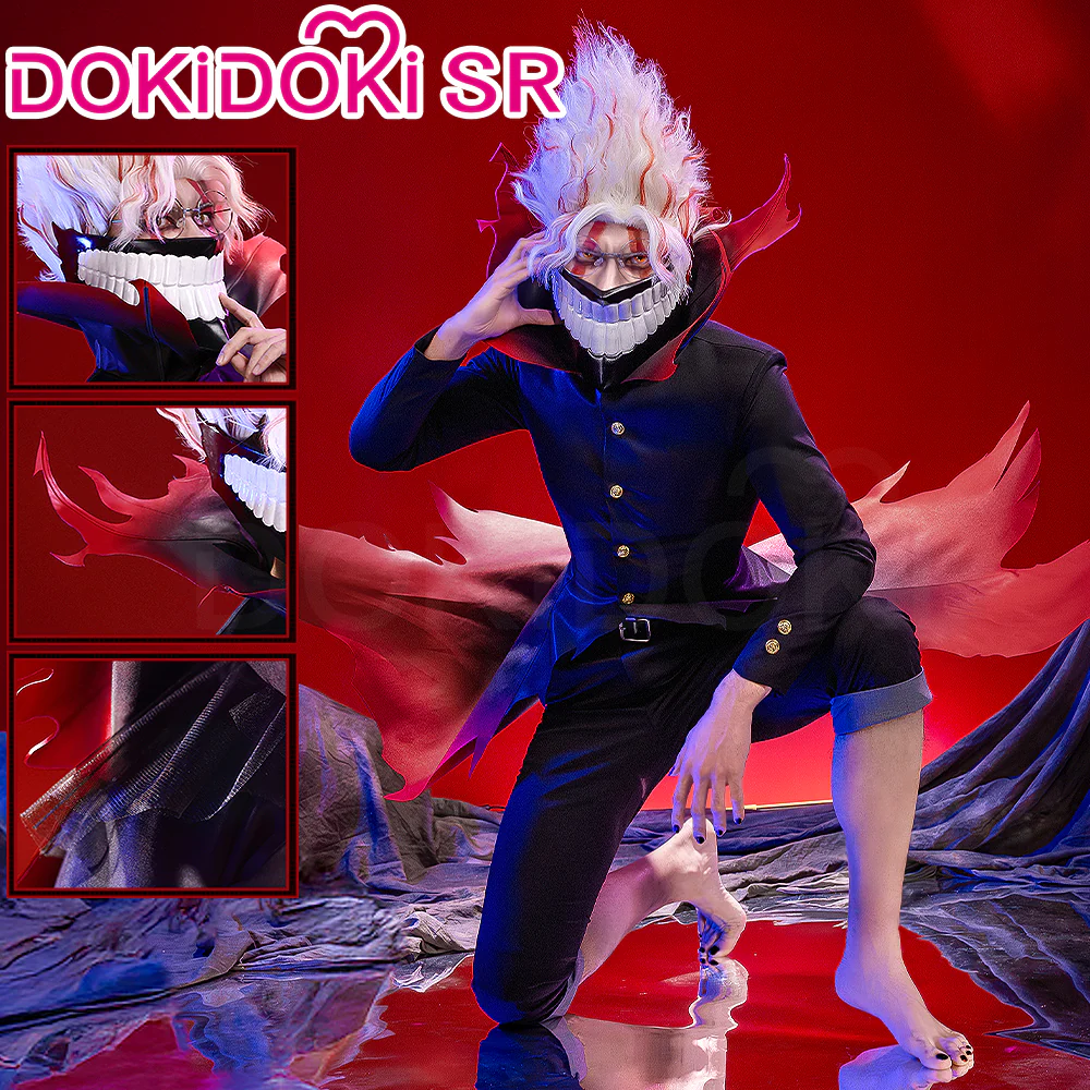 【Ready For Ship】【Size S-3XL】【Mask Included】Dokidoki-SR Anime DDD Cosplay Black Red Costume Male