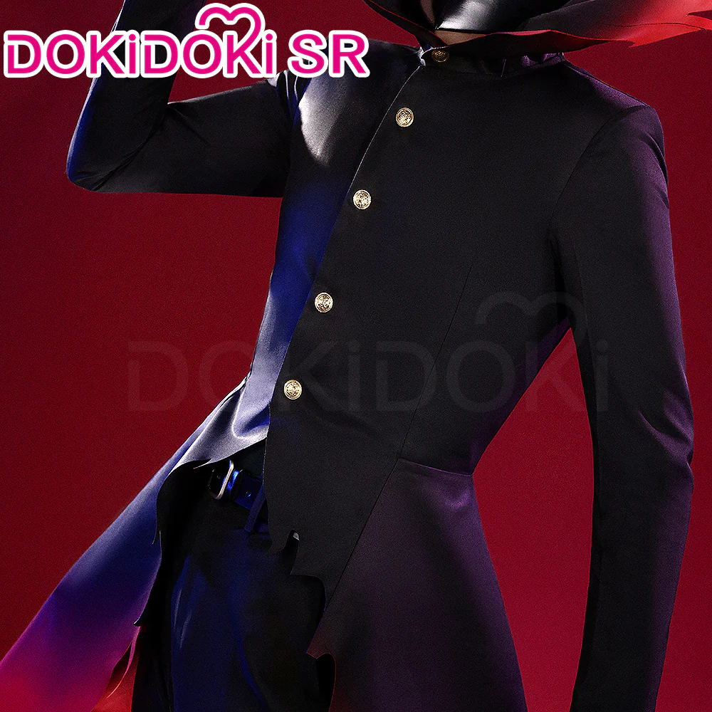 【Ready For Ship】【Size S-3XL】【Mask Included】Dokidoki-SR Anime DDD Cosplay Black Red Costume Male - Image 4