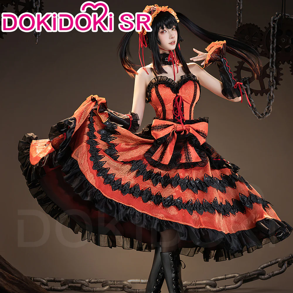 DokiDoki-SR Anime Date A Live Cosplay Kurumi Tokisaki Costume Nightmare - Image 4