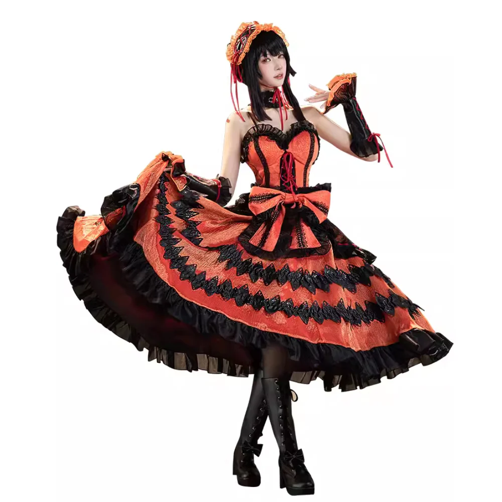 DokiDoki-SR Anime Date A Live Cosplay Kurumi Tokisaki Costume Nightmare - Image 5