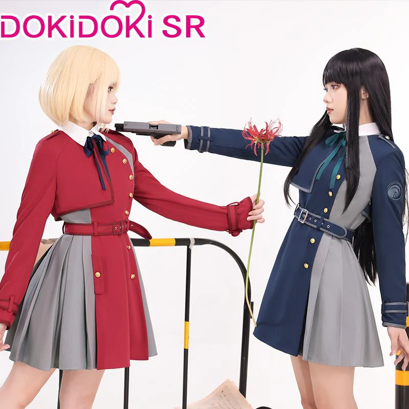 DokiDoki-SR Anime Lycoris Recoil Cosplay Inoue Takina / Nishikigi Chisato Cosplay Uniform Costume