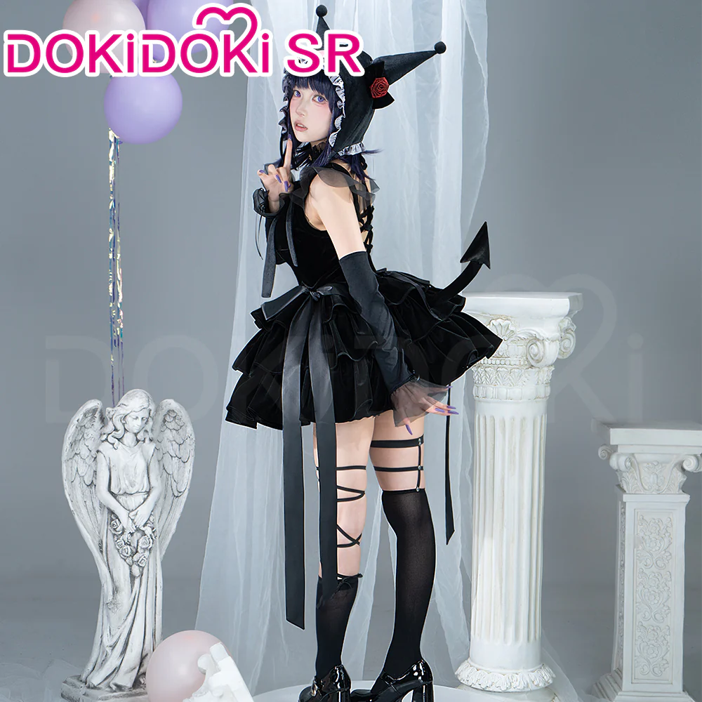 【Ready For Ship】【Size S-3XL】DokiDoki-SR Anime Cosplay Kiitagaawa Maariin Costume Black Dress