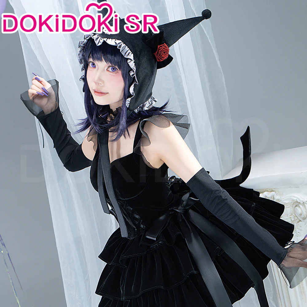 【Ready For Ship】【Size S-3XL】DokiDoki-SR Anime Cosplay Kiitagaawa Maariin Costume Black Dress - Image 4