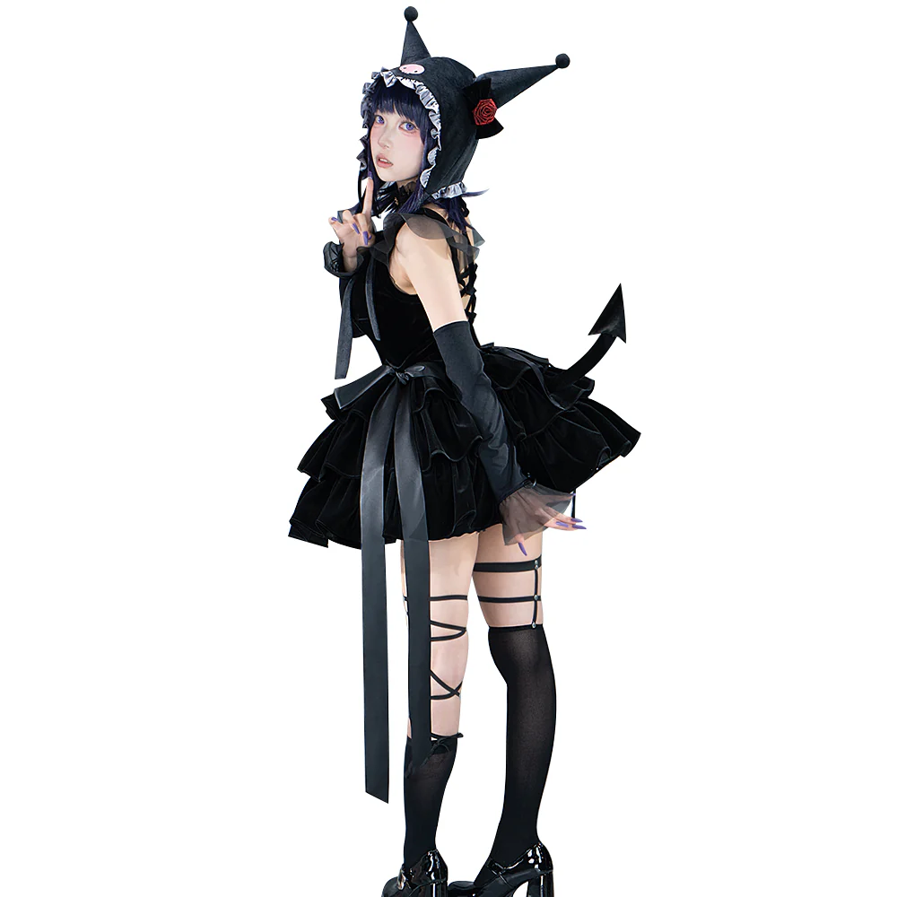 【Ready For Ship】【Size S-3XL】DokiDoki-SR Anime Cosplay Kiitagaawa Maariin Costume Black Dress - Image 5