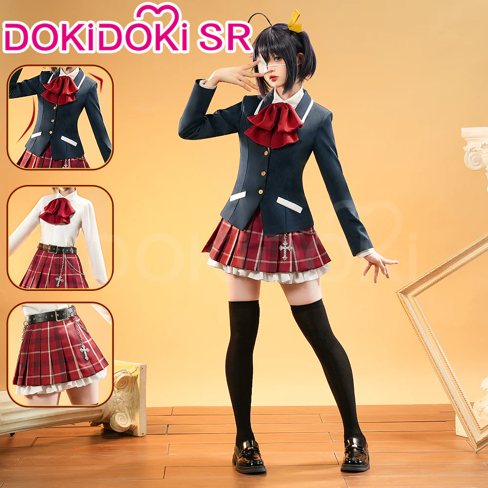 【Partially Ready For Ship】DokiDoki-SR Anime Love, Chunibyo & Other Delusions Cosplay Takanashi Rikka Costume Uniform