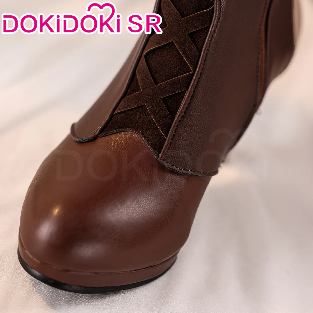 【 Ready For Ship】DokiDoki-SR Anime Violet Evergarden Cosplay Violet Shoes Brown Boots - Image 3
