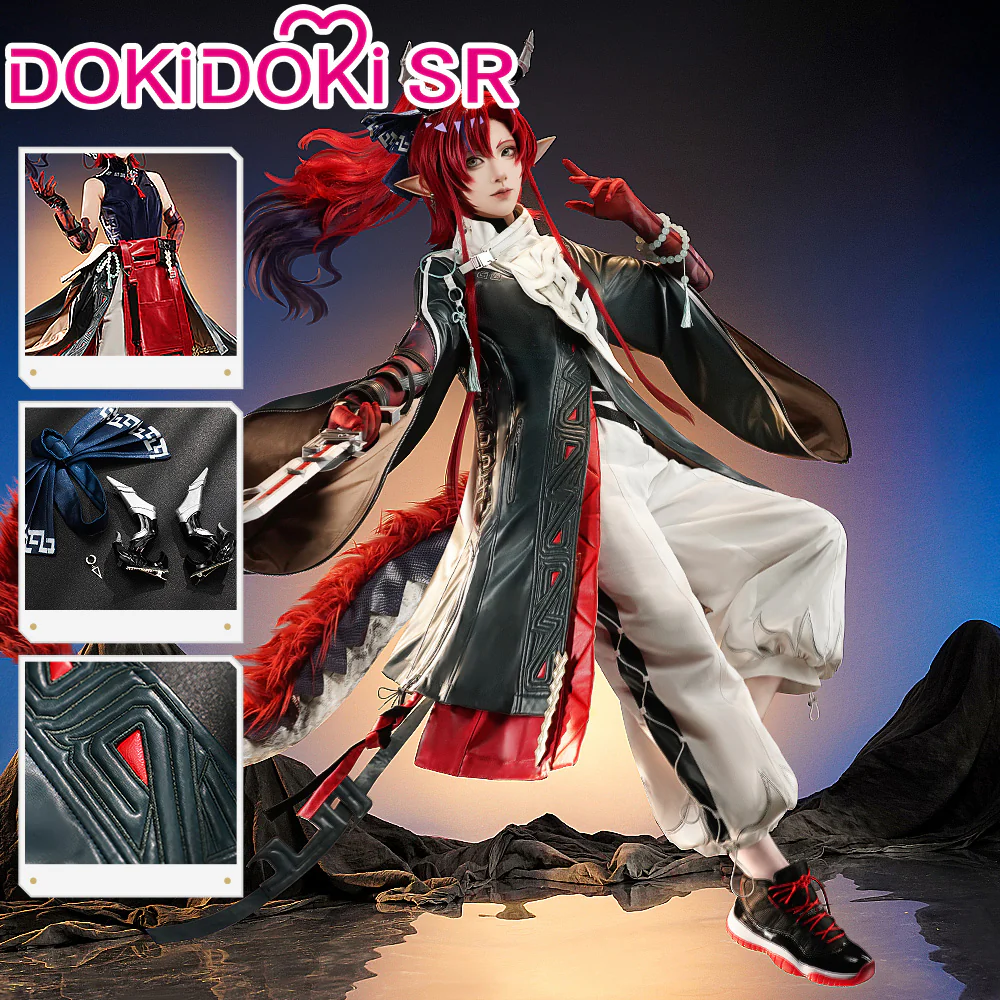 DokiDoki-SR Game Arknights Cosplay Yu Costume / Tail / Horns