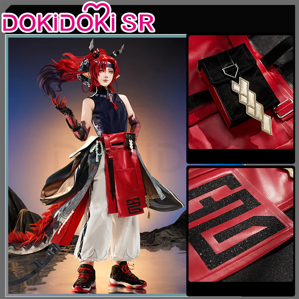 DokiDoki-SR Game Arknights Cosplay Yu Costume / Tail / Horns - Image 2