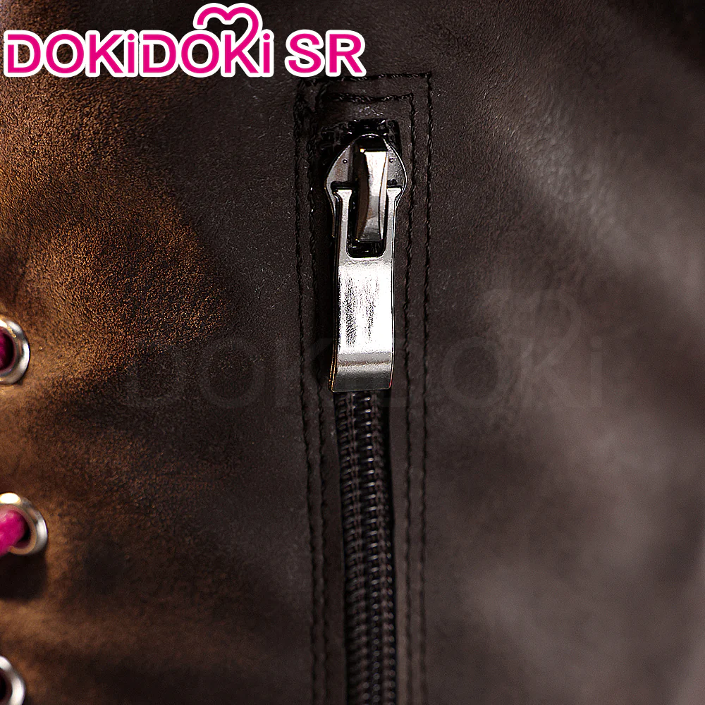 【Ready For Ship】DokiDoki-SR Game Cosplay Female Shoes Brown Boots - Image 10