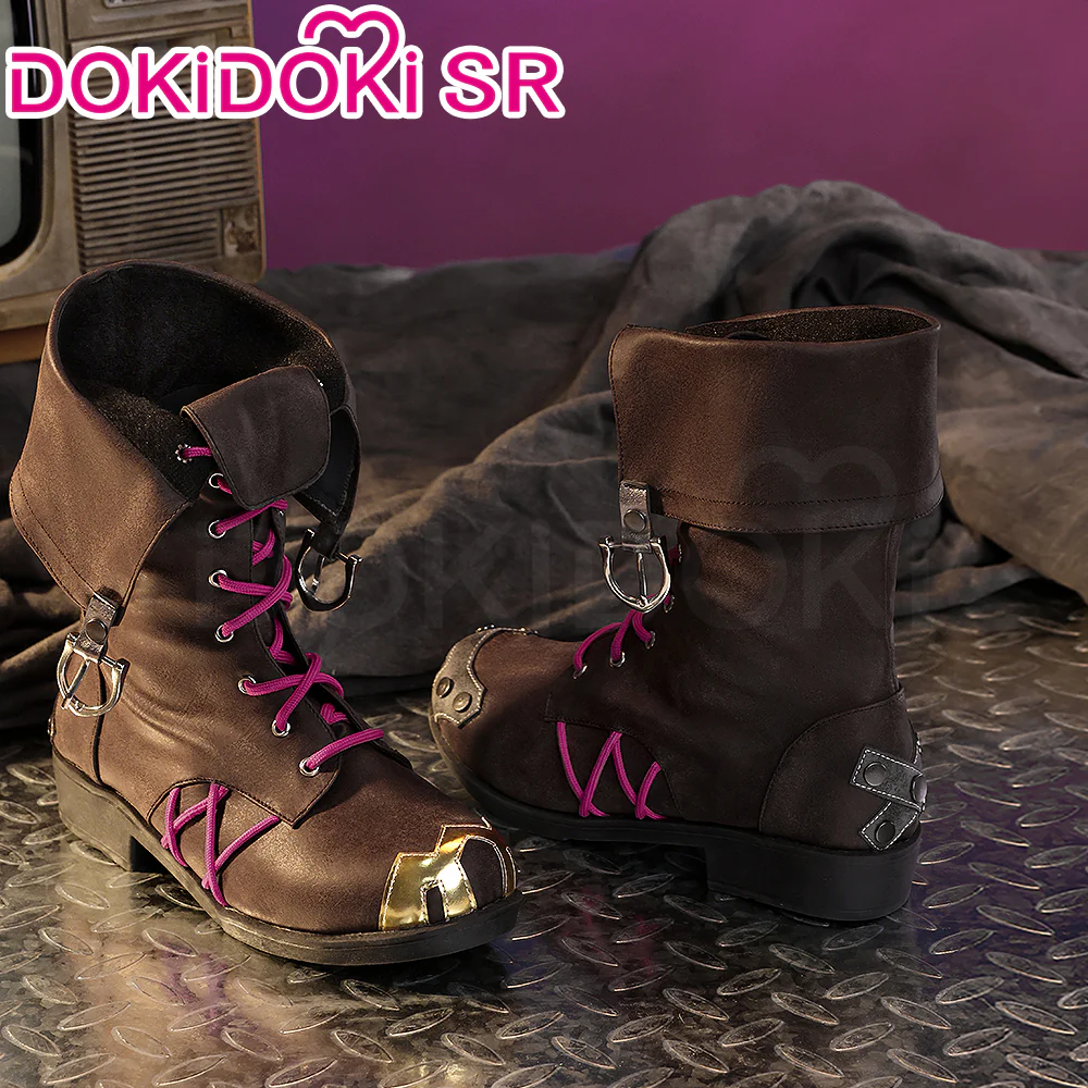 【Ready For Ship】DokiDoki-SR Game Cosplay Female Shoes Brown Boots - Image 2