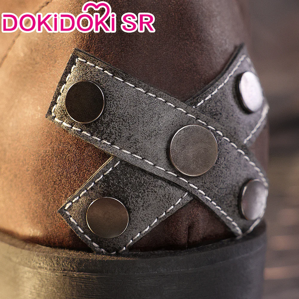 【Ready For Ship】DokiDoki-SR Game Cosplay Female Shoes Brown Boots - Image 9
