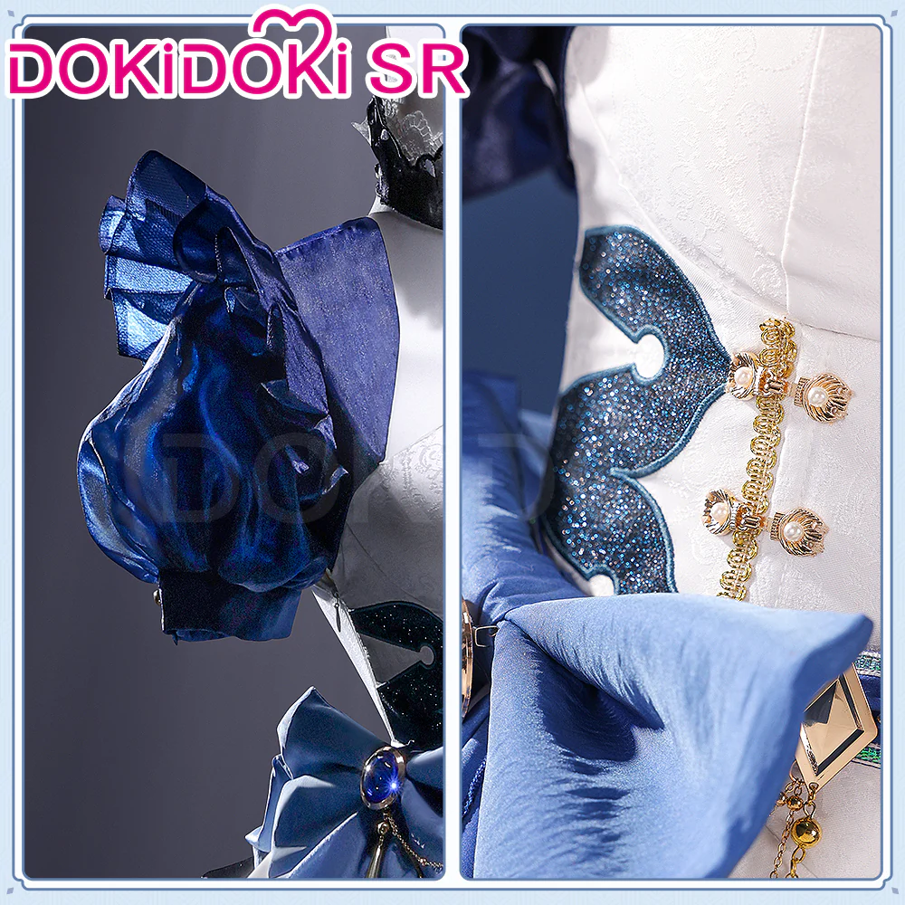 【Partially Ready For Ship】DokiDoki-SR Game Genshin Impact Cosplay Furina Costume Alice Blue Doujin Dress Fontaine Focalors - Image 3