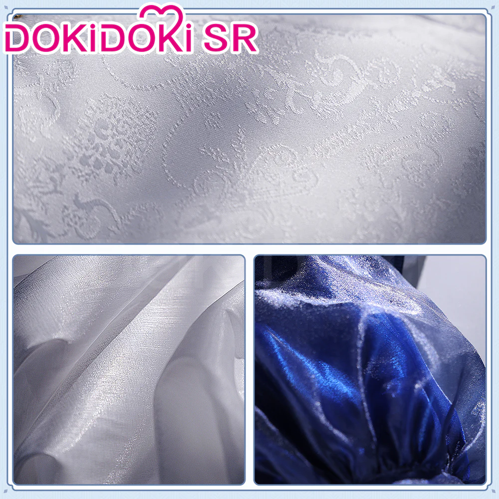 【Partially Ready For Ship】DokiDoki-SR Game Genshin Impact Cosplay Furina Costume Alice Blue Doujin Dress Fontaine Focalors - Image 4