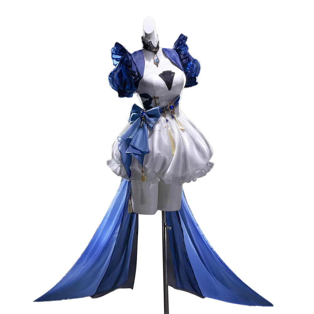 【Partially Ready For Ship】DokiDoki-SR Game Genshin Impact Cosplay Furina Costume Alice Blue Doujin Dress Fontaine Focalors - Image 6