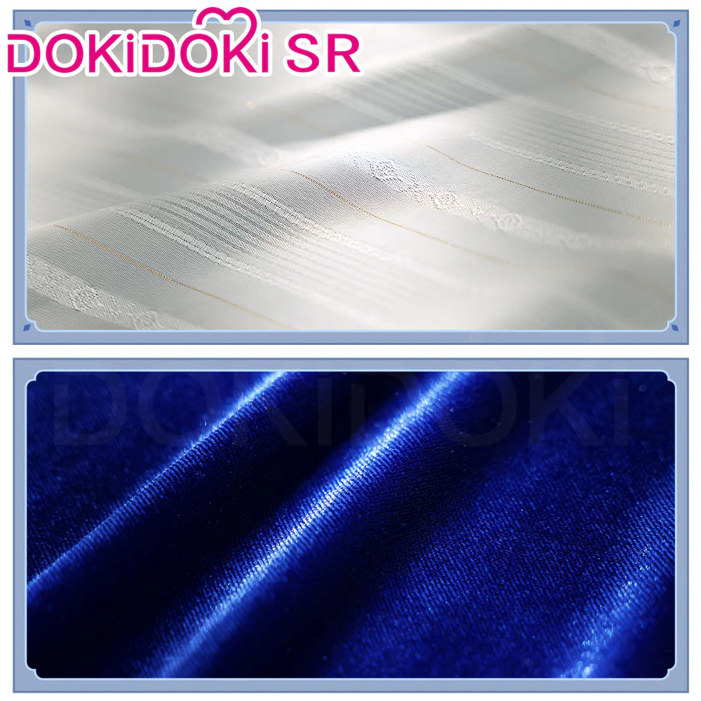 DokiDoki-SR Game Genshin Impact Cosplay Fontaine Furina Costume The Blue Dance Doujin Dress Focalors - Image 4