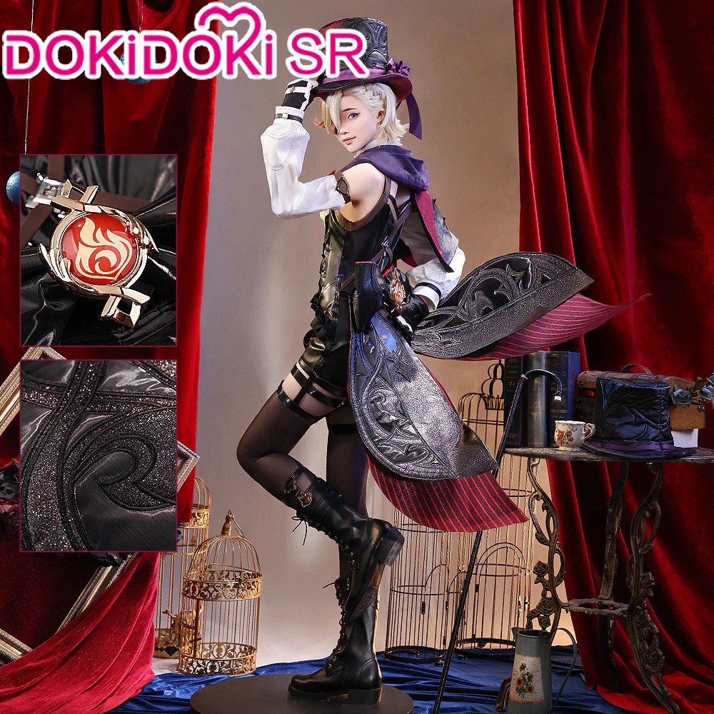 【Costume Ready For Ship】DokiDoki-SR Game Genshin Impact Cosplay Fontaine Lyney Costume / Shoes