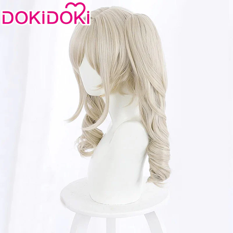 【Ready For Ship】DokiDoki Game Genshin Impact Cosplay Wig Barbara Linen Long Ponytail - Image 3