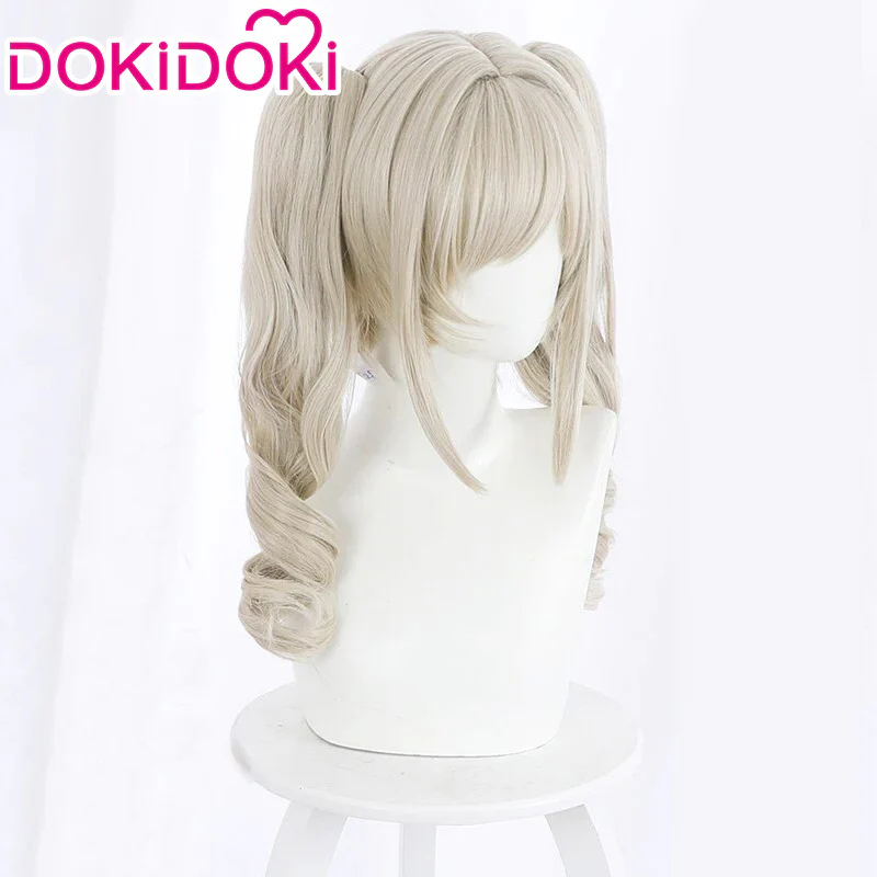 【Ready For Ship】DokiDoki Game Genshin Impact Cosplay Wig Barbara Linen Long Ponytail - Image 4