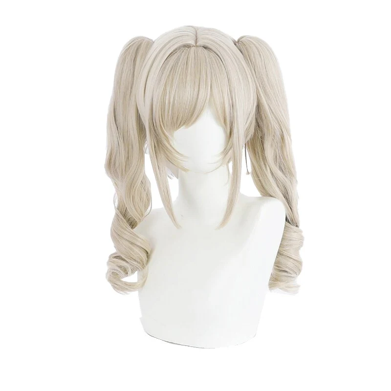 【Ready For Ship】DokiDoki Game Genshin Impact Cosplay Wig Barbara Linen Long Ponytail - Image 5