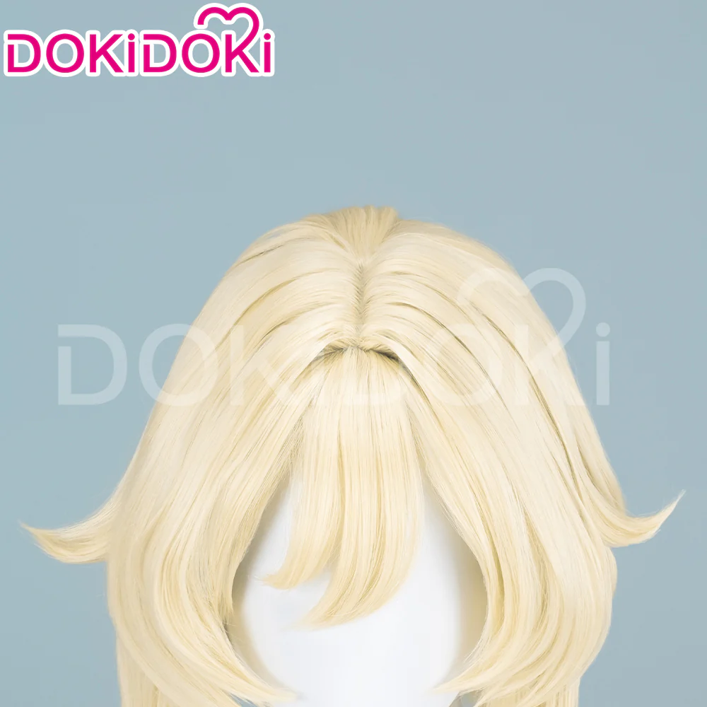 【Normal Ver Ready For Ship】DokiDoki Game Genshin Impact Cosplay Traveler Lumine Wig / Head Accessory Long Blonde Hair Ying As Heaven and Earth Are Made Anew - Image 3
