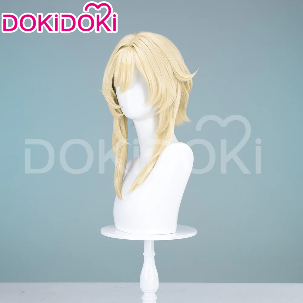 【Normal Ver Ready For Ship】DokiDoki Game Genshin Impact Cosplay Traveler Lumine Wig / Head Accessory Long Blonde Hair Ying As Heaven and Earth Are Made Anew - Image 4