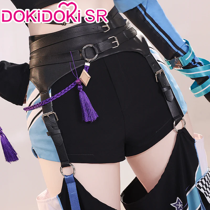 【Ready For Ship】DokiDoki-SR Game Genshin Impact Cosplay Wanderer Doujin Racer Costume Scaramouche Racing Outfit - Image 4