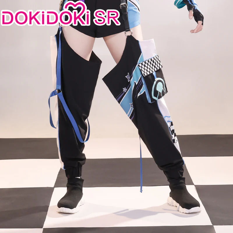 【Ready For Ship】DokiDoki-SR Game Genshin Impact Cosplay Wanderer Doujin Racer Costume Scaramouche Racing Outfit - Image 5