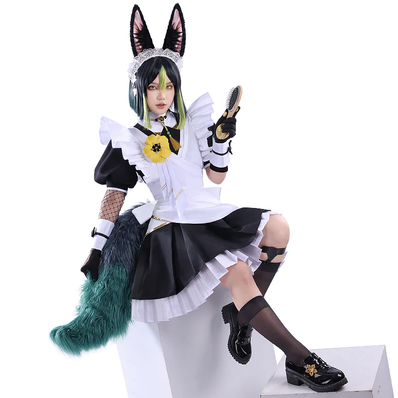 【Ready For Ship】【Last Batch】DokiDoki-SR Game Genshin Impact Cosplay Tighnari Costume Maid - Image 5