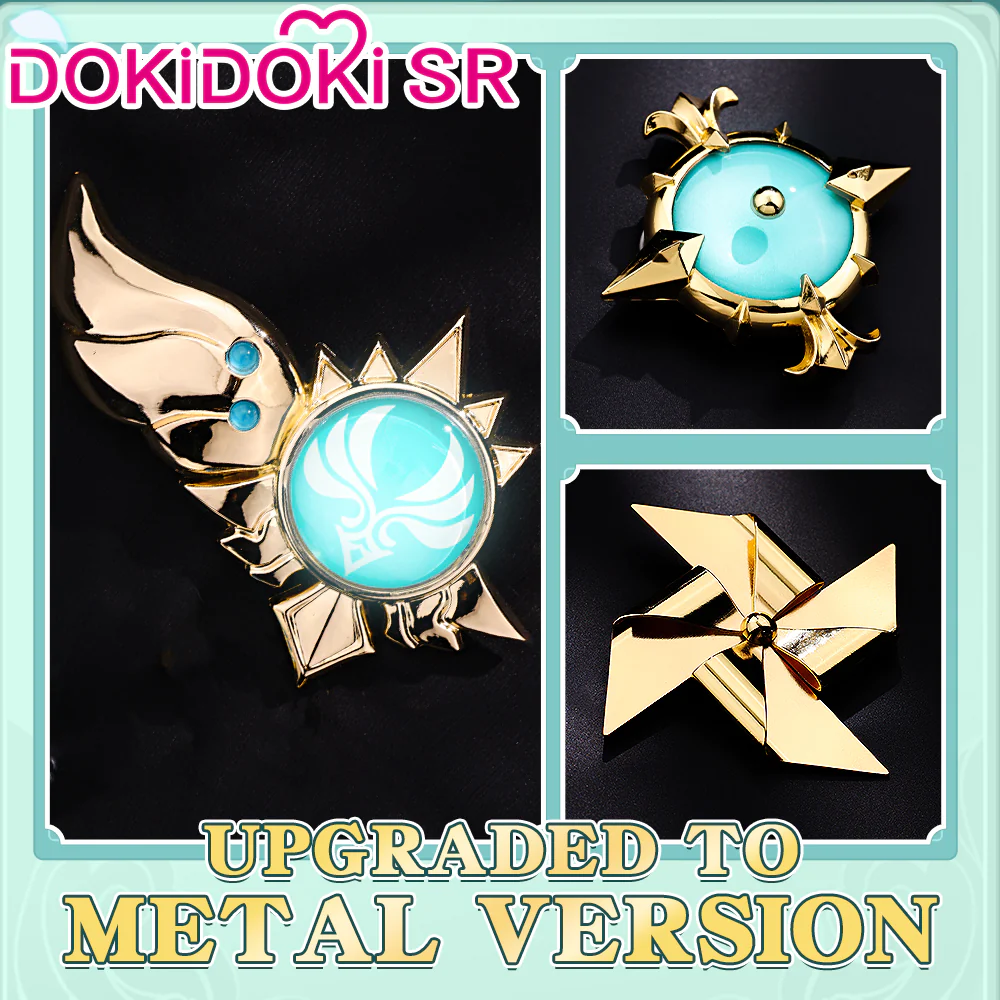 【Ready For Ship】DokiDoki-SR Game Genshin Impact Cosplay Upgraded Metal Props Venti / Hutao / Xiao / Wanderer Accessories - Image 2