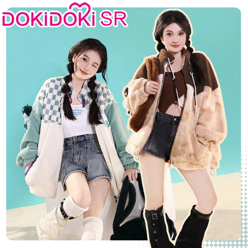 【In Stock】DokiDoki-SR Game Genshin Impact Cosplay Zhong Li Cosplay Casual Wear Doujin Winter Furry Coat Zhongli - Image 2