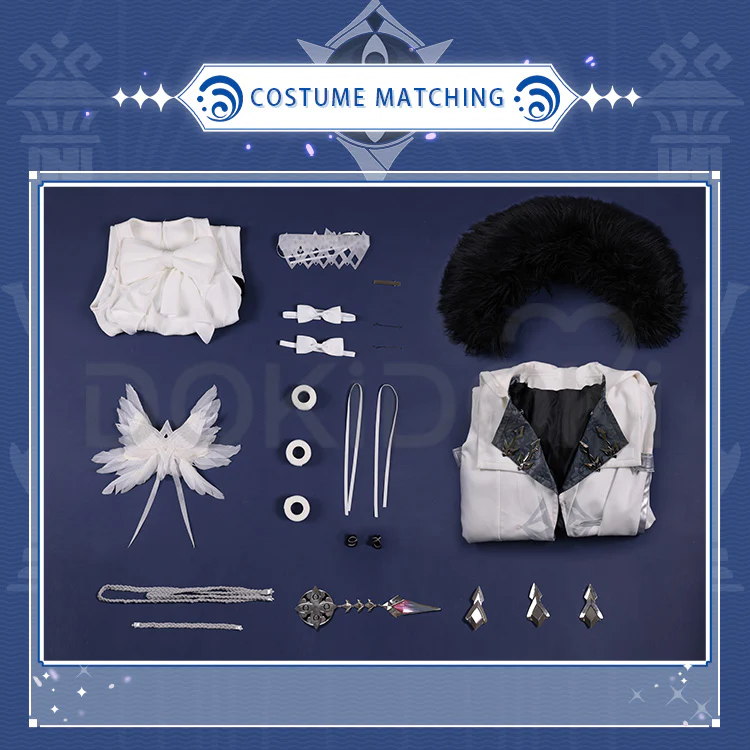 【Ready For Ship】DokiDoki-SR Game Genshin Impact Fatui Harbinger Cosplay Columbina Cosplay Costume - Image 6