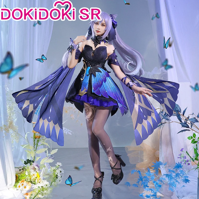 【Partially Ready For Ship】DokiDoki-SR Game Genshin Impact Keqing Cosplay Costume Opulent Splendor Ke Qing