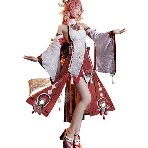 【Partially Ready For Ship】DokiDoki-SR Game Genshin Impact Yae Miko Cosplay Costume / Shoes - Image 5