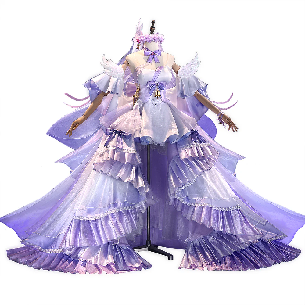 DokiDoki-SR Game Honkai Impact 3rd  Cosplay Elysia Costume Purple Dress Elegy of the Flower Doujin - Image 5