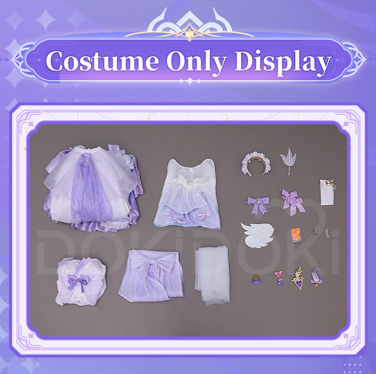 DokiDoki-SR Game Honkai Impact 3rd  Cosplay Elysia Costume Purple Dress Elegy of the Flower Doujin - Image 7