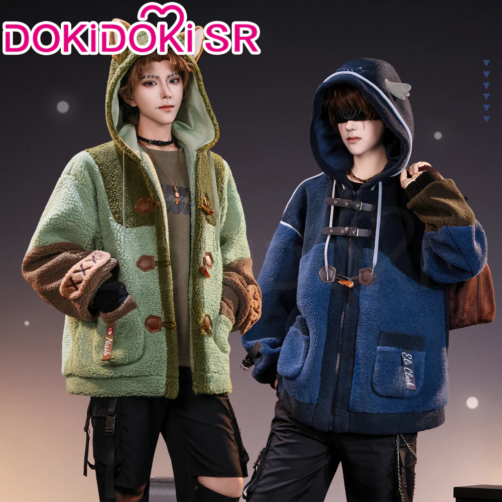 DokiDoki-SR Game Identity V Cosplay Naib Subedar / Eli Clark Costume Winter Casual Wear Furry Coat idv