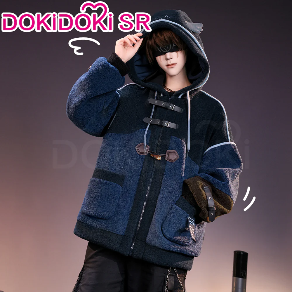 DokiDoki-SR Game Identity V Cosplay Naib Subedar / Eli Clark Costume Winter Casual Wear Furry Coat idv - Image 3