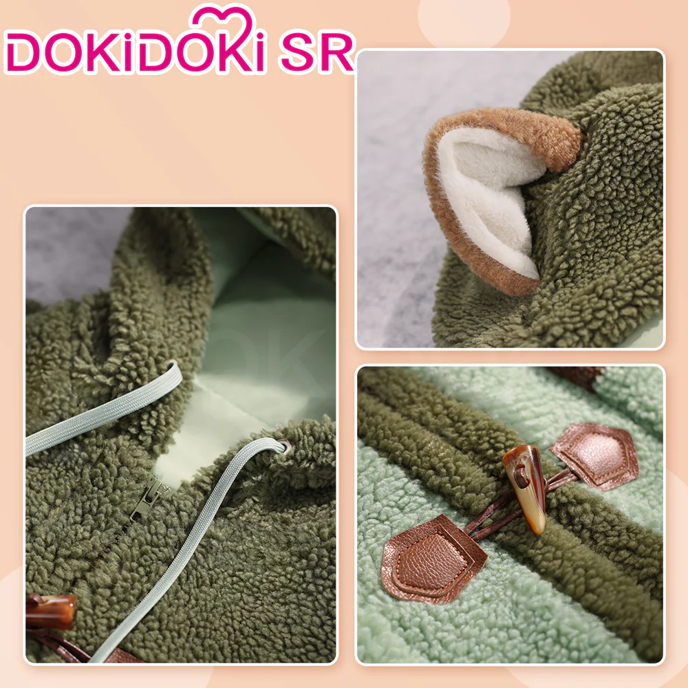DokiDoki-SR Game Identity V Cosplay Naib Subedar / Eli Clark Costume Winter Casual Wear Furry Coat idv - Image 8