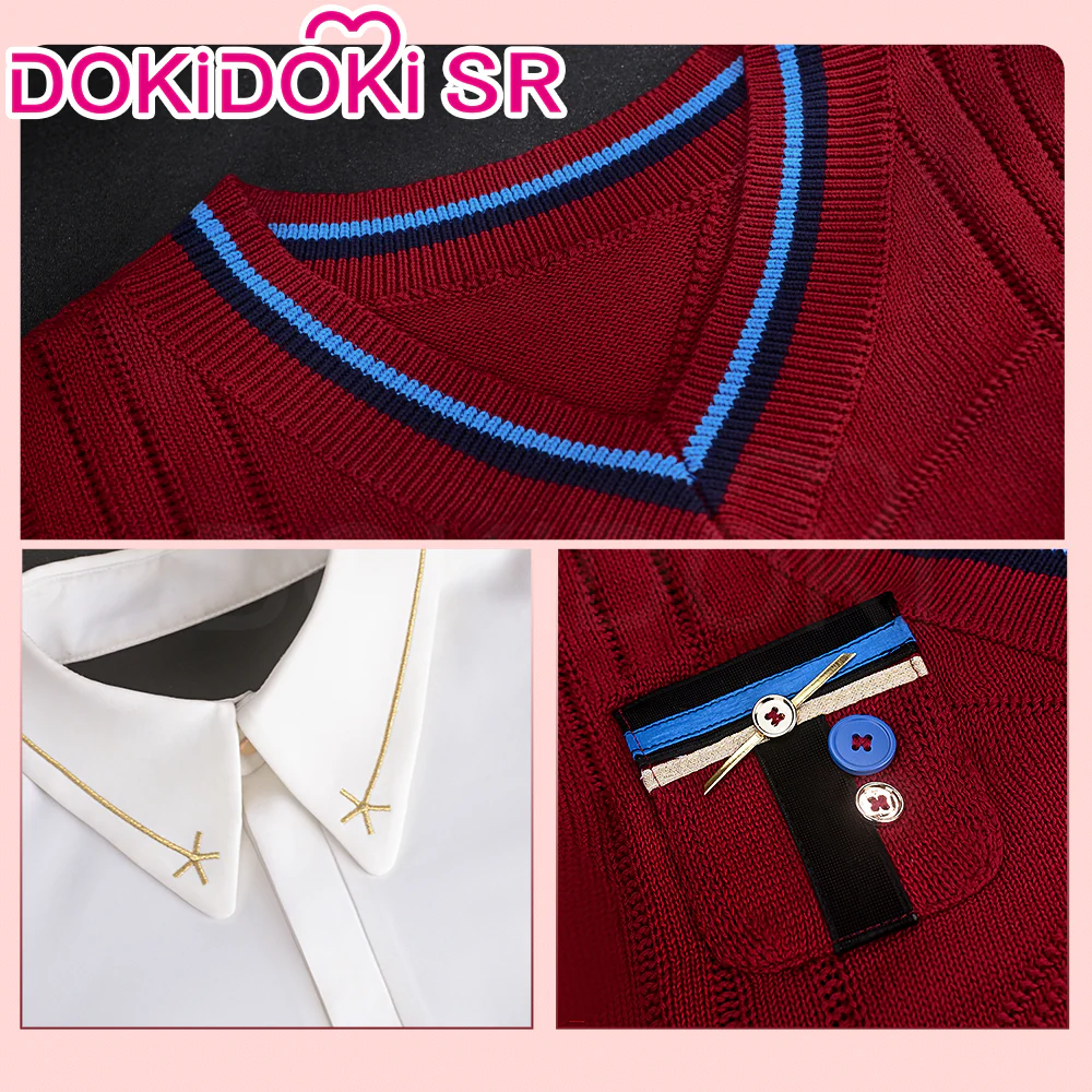 【Ready For Ship】DokiDoki-SR Game Love and Deepspace Cosplay Rafayel Costume Red Maple Leaves Red Sweater - Image 4