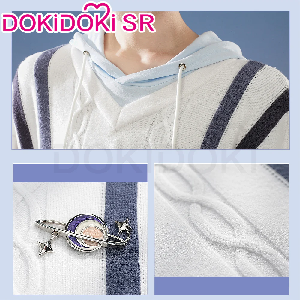 【Partially Ready For Ship】DokiDoki-SR Game Love and Deepspace Cosplay Xavier White Sweater Casual Wear - Image 5