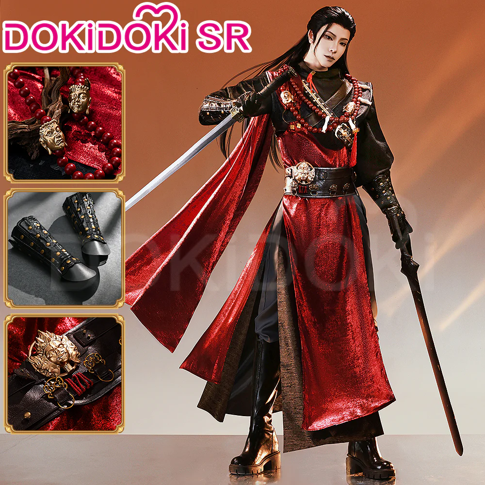 DokiDoki-SR Game Where Winds Meet Cosplay Midnight Blades Male Uniform Costume SanGengTian HuoZhaiSanGeng