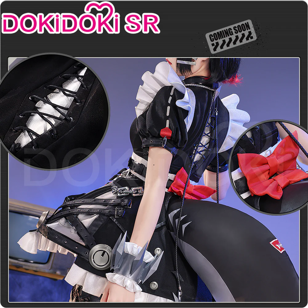 【Costume Ready For Ship】DokiDoki-SR Game Zenless Zone Zero Cosplay Ellen Joe Costume / Shoes Victoria Housekeeping Co. Shark Girl Maid - Image 3