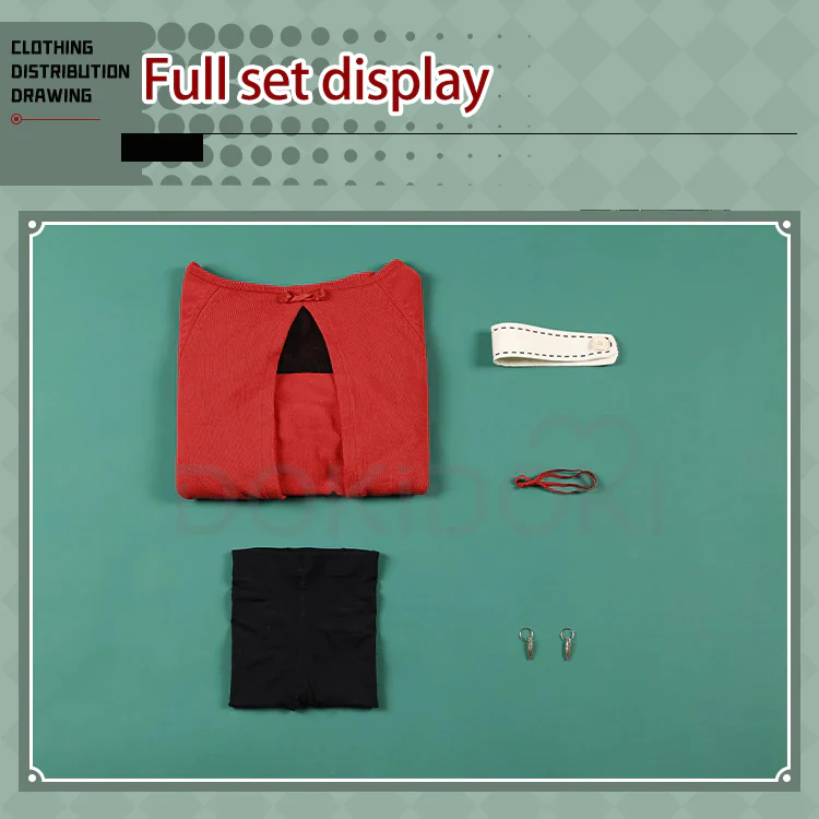 【Partially Ready For Ship】DokiDoki-SR Manga Cosplay Anime Women Casual Wear Red - Image 6