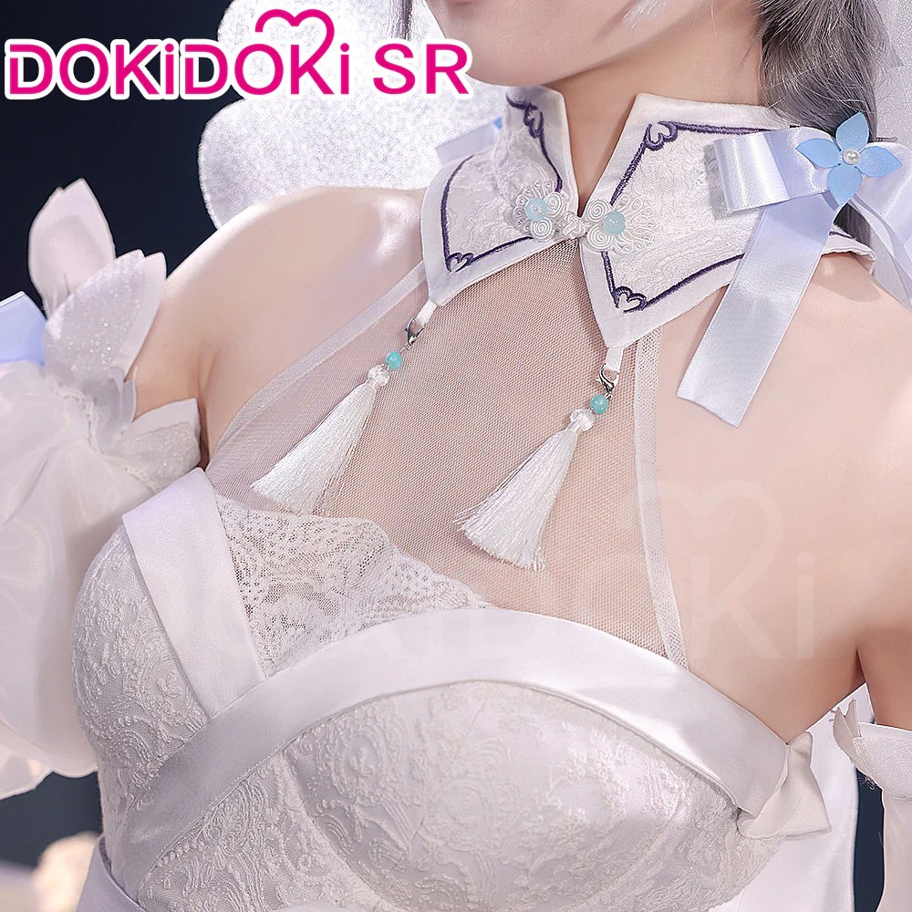 DokiDoki-SR VSINGER Cosplay Luo Tianyi Costume Wedding Dress luotianyi - Image 5