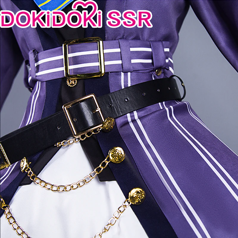 DokiDoki-SSR Game Cosplay Purple Dress Costume - Image 3