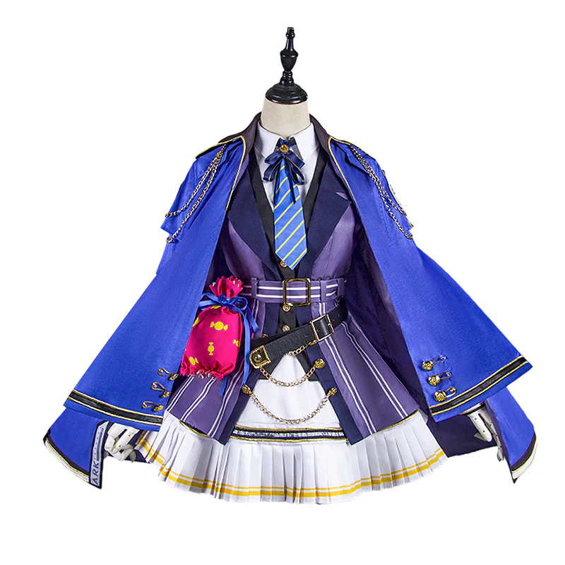 DokiDoki-SSR Game Cosplay Purple Dress Costume - Image 5