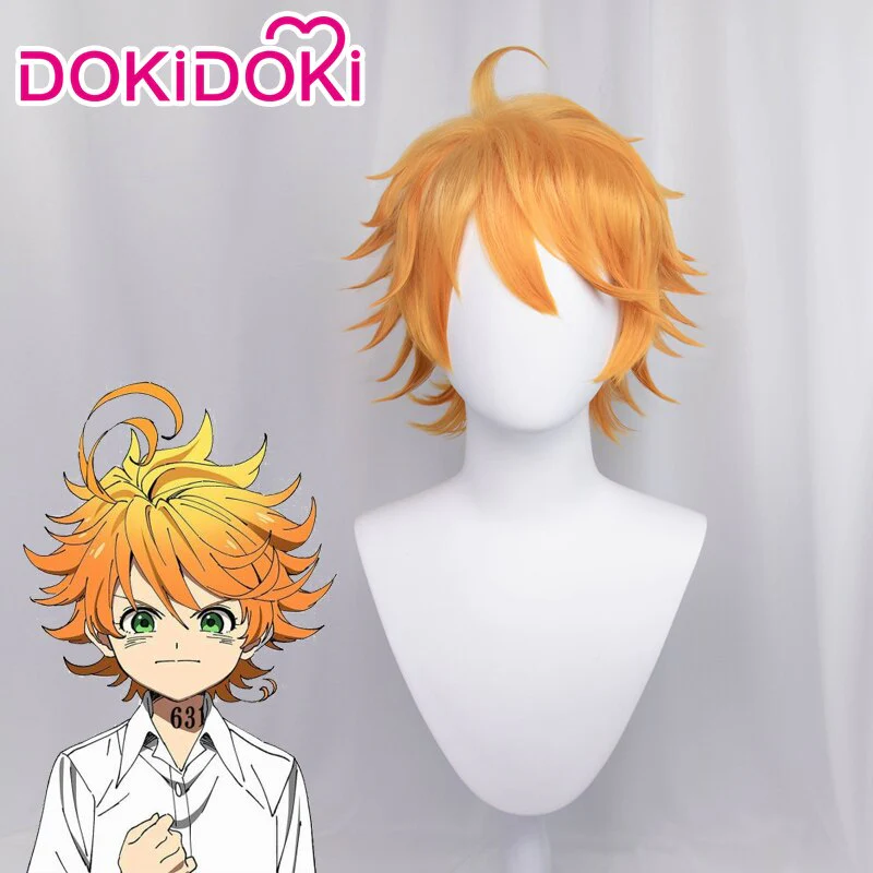 【In Stock】 Dokidoki The Promised Neverland Cosplay Emma Wig  Short Yellow